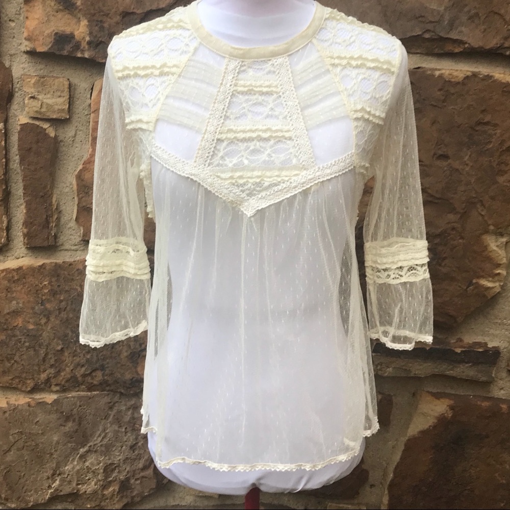 Beautiful Off White Lace Top